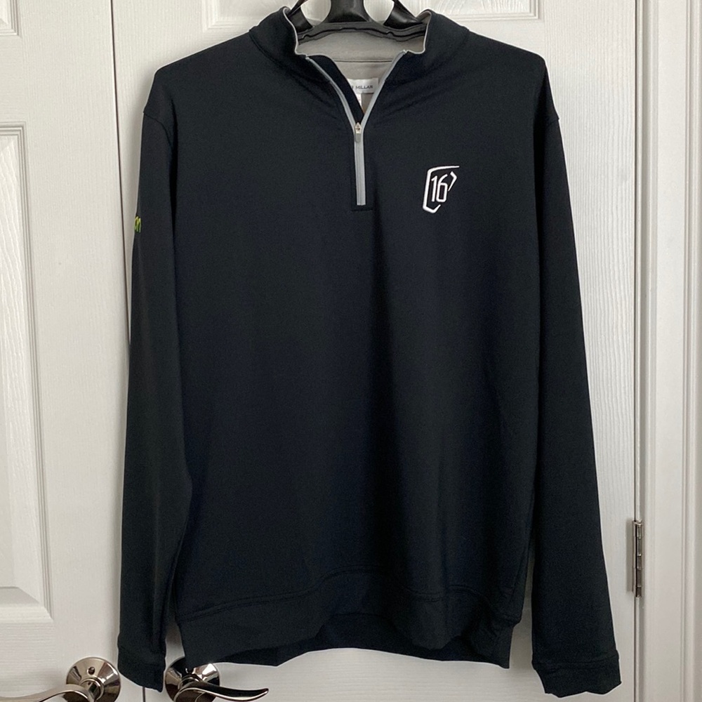 Peter Millar Perth Performance Quarter Zip Large Black TPC Scottsdale 16